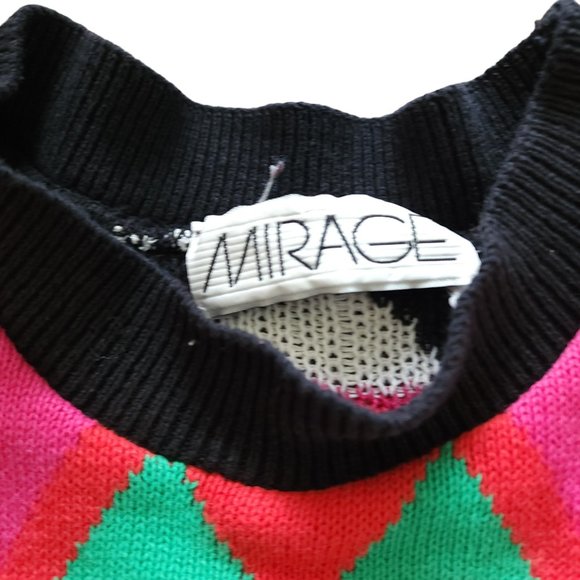 Vintage cotton geometric print tunic length sweater - Picture 7 of 10